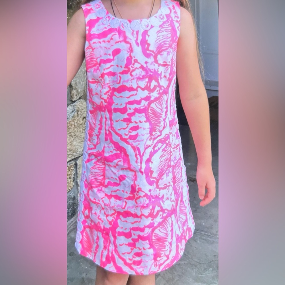 Lilly Pulitzer Pink and White Seashell Dress